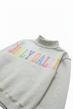 DILLYDALLY | Graphic Reversible Sweatshirt: Butter yellow