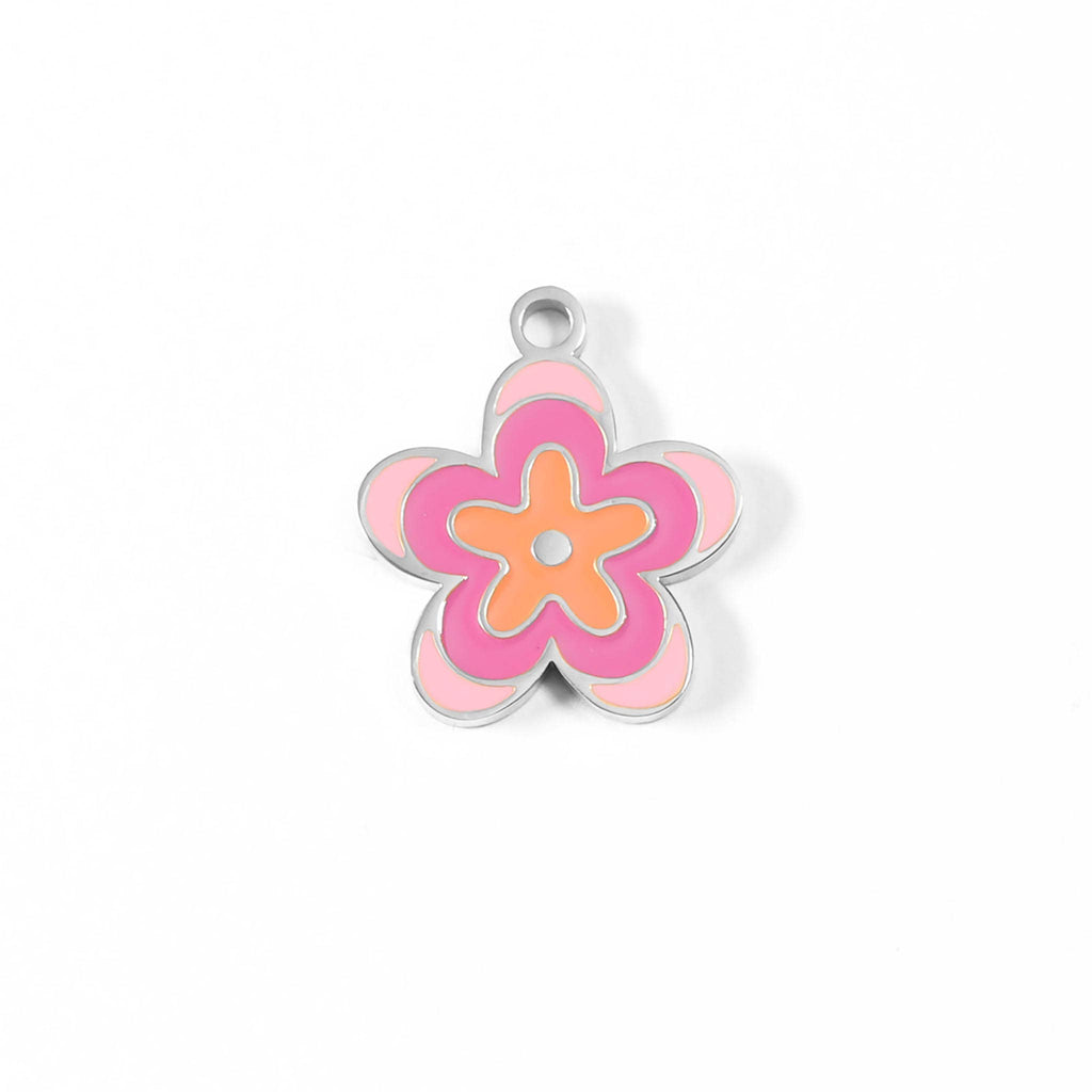 Sweetie Pie Pink Flower Charm - C175