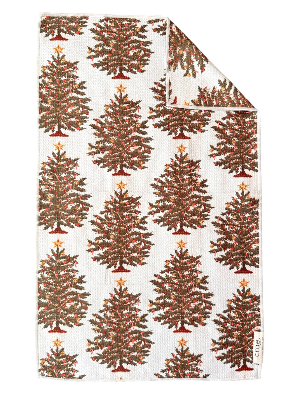 Sparkling Spruce: Double-Sided Hand Towel: White / 17x27 in / Hand Towel