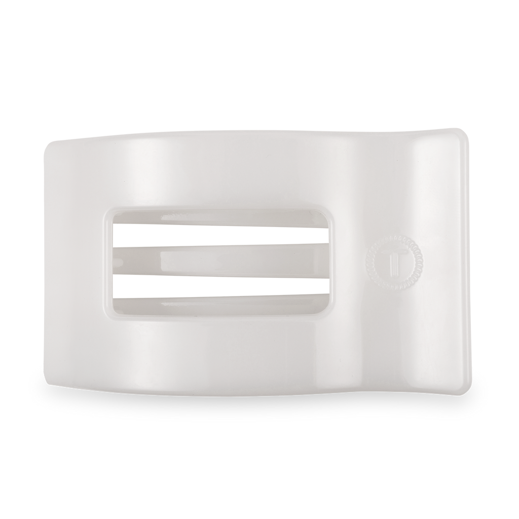Flat Rectangle Hair Clip | Large | Coconut White