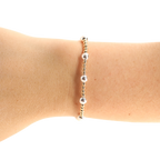 Lively Bracelet in Gold with Silver: Standard 6.75 inch