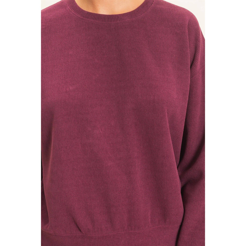 Waffle Knit Crew SET : ALPACA