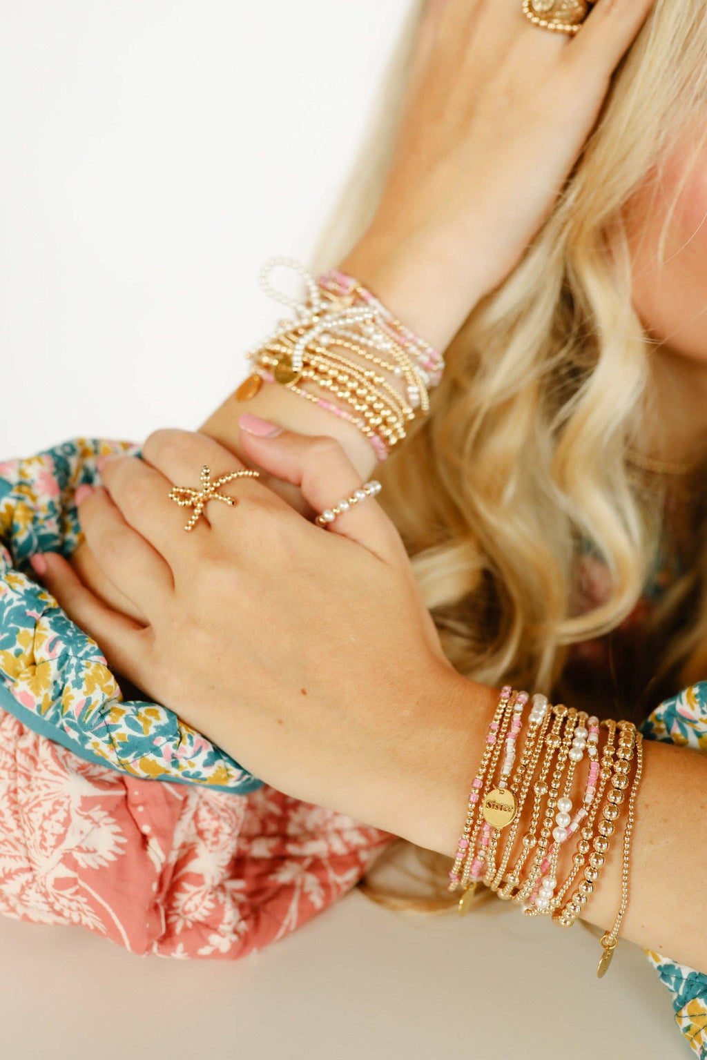 Cross Cutout Charm Bracelet: Standard 6.75 inch