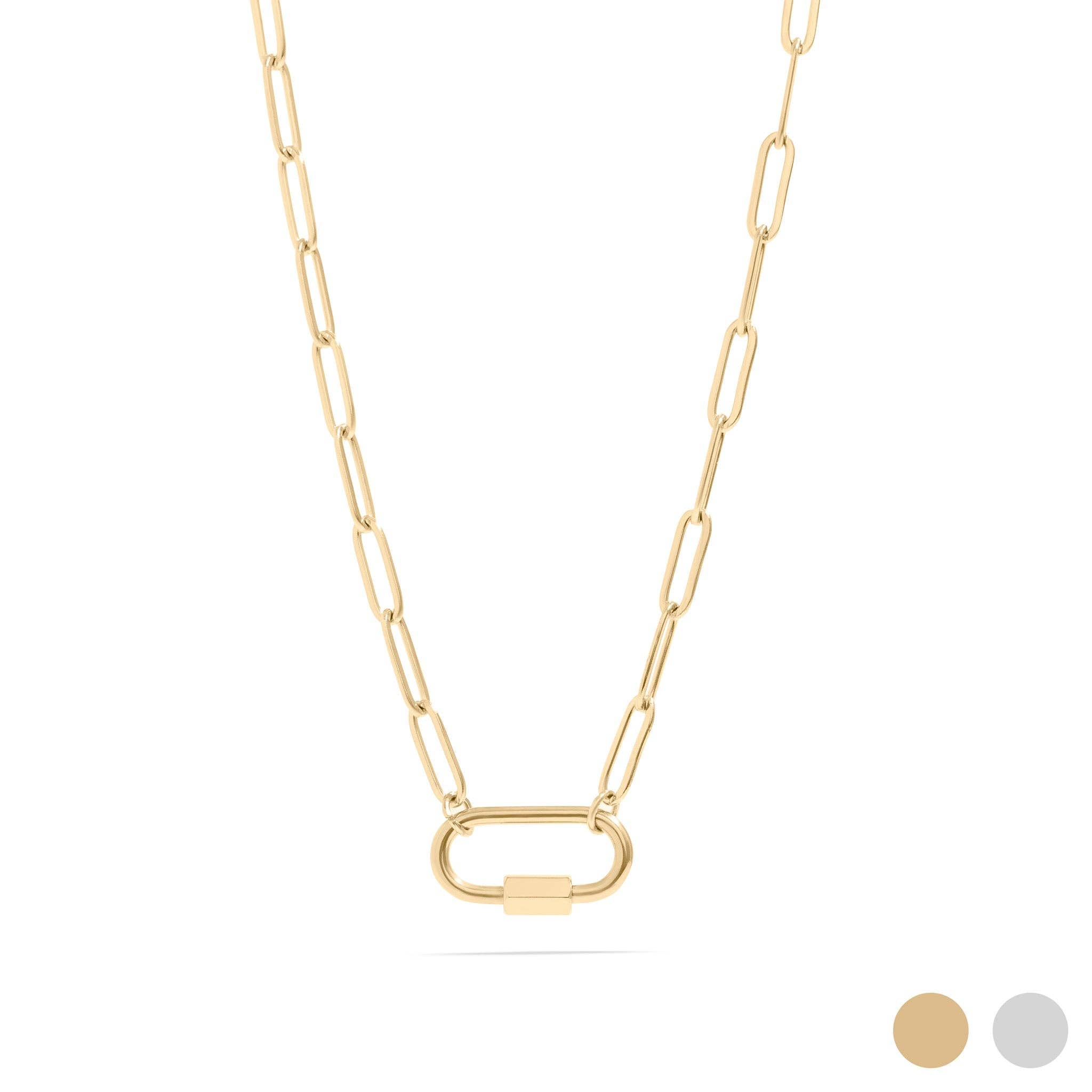 Paperclip Carabiner Necklace: N150