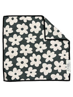 Lulus: Double-Sided Washcloth: Charcoal/Cream / 12x12 in. /