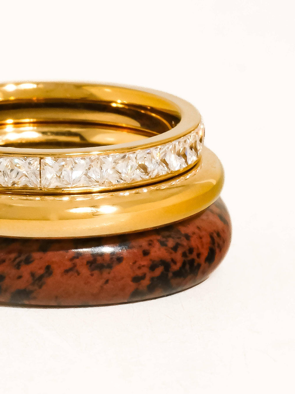 Jasper Stone Mixed Set Ring - A127