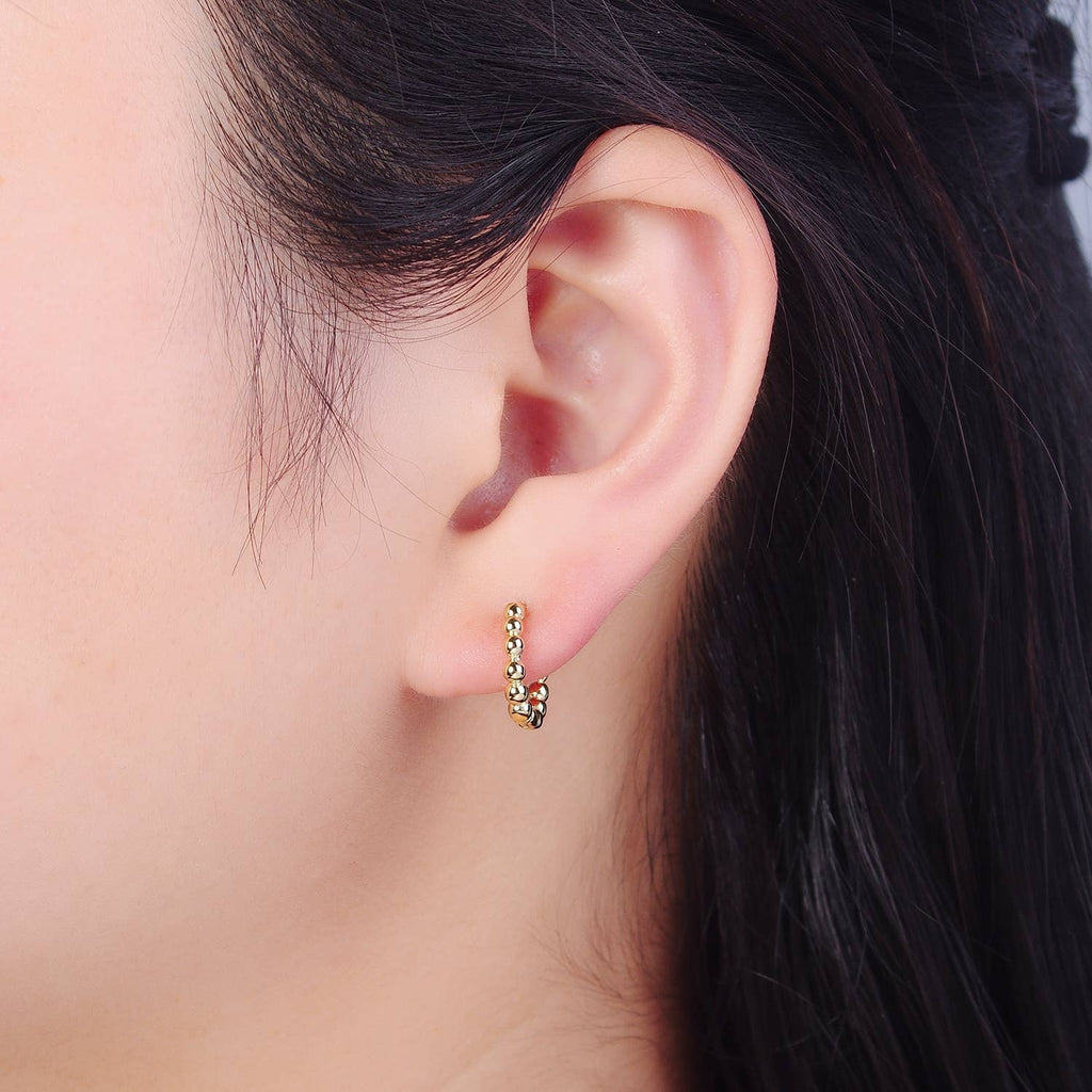 Sea Kiss Huggie Hoop Earrings - E15