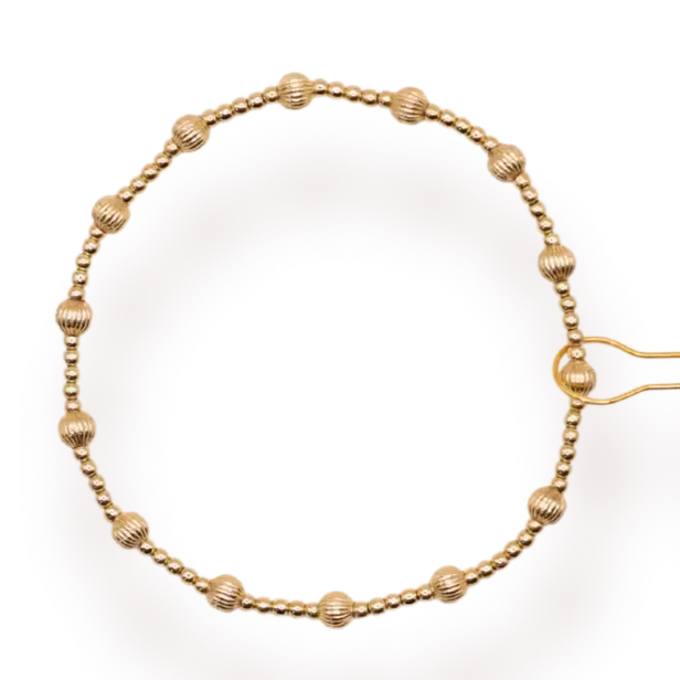 June Gold Fluted Bracelet - S119