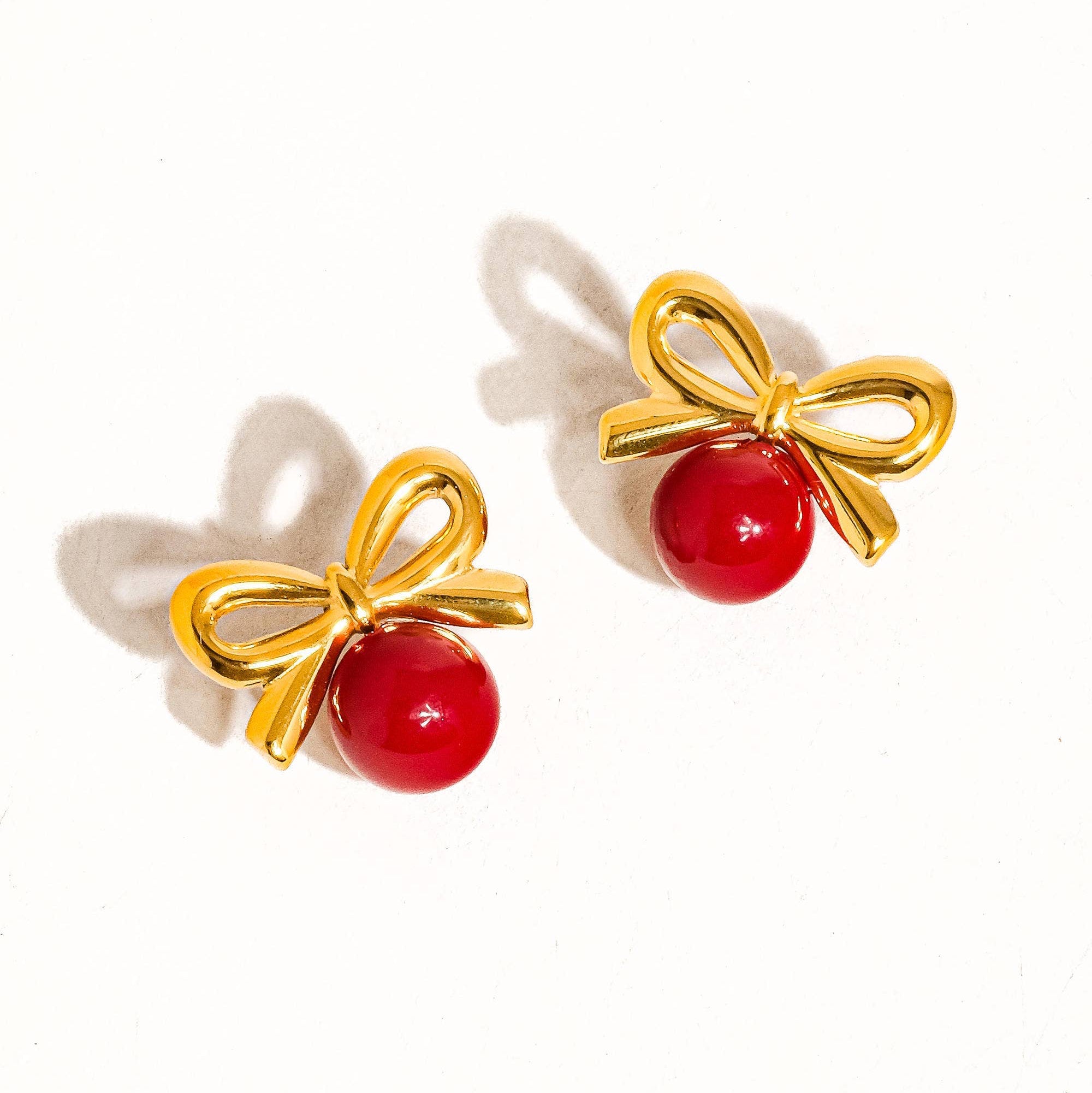 Dainty Bow Earrings - E42