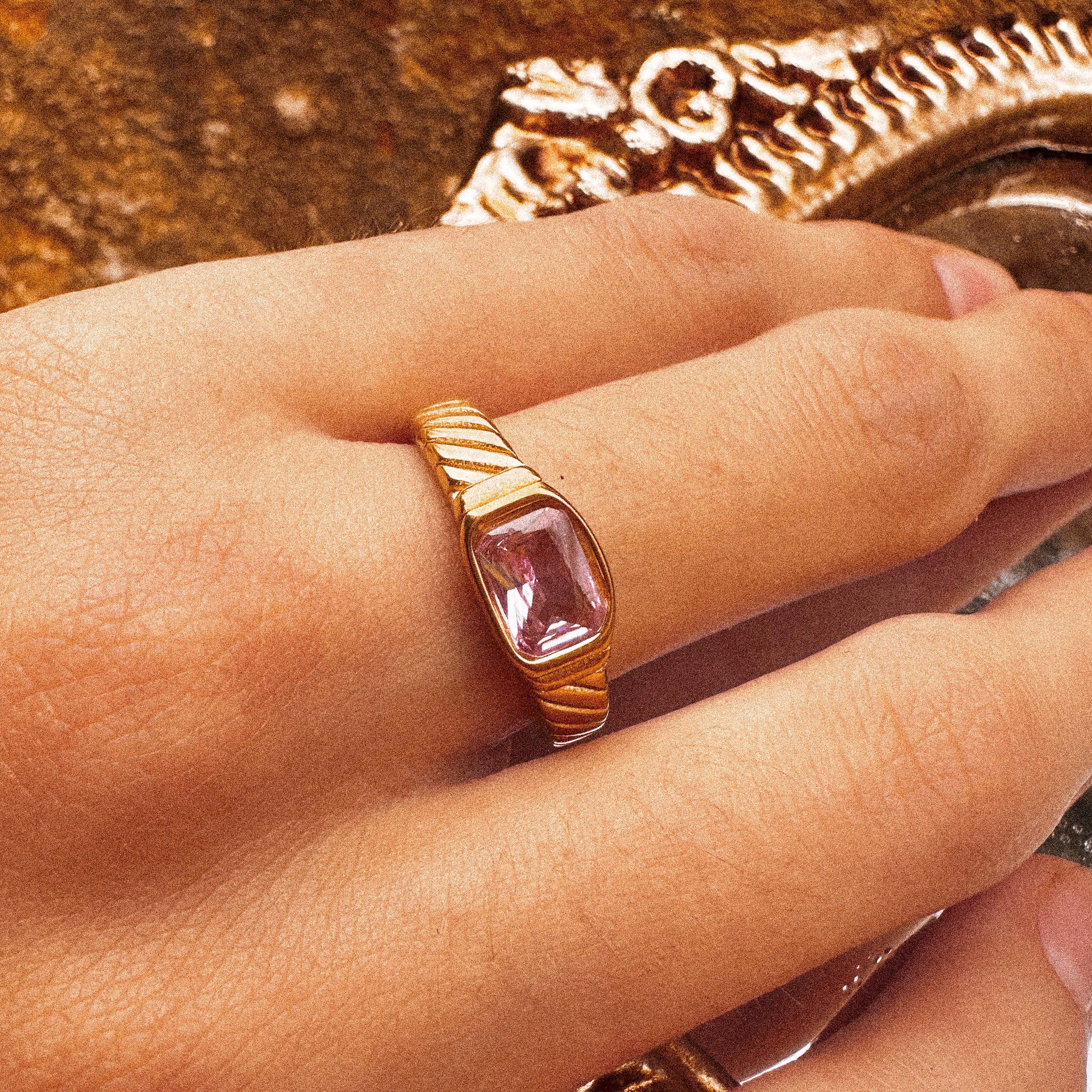Blush Pink Fancy Ring - A17