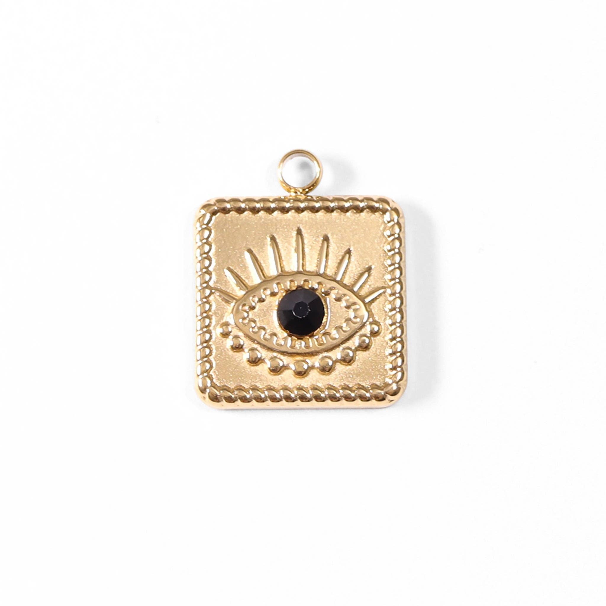 Black Stone Eye Charm - C205