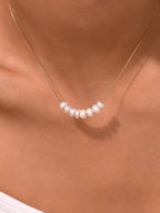 Sweet Pearl Bar Necklace - N79