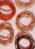 Charlotte Bracelet in Champagne and Mocha: Standard 6.75 inch