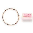 Charlotte Bracelet in Champagne and Mocha: Standard 6.75 inch