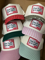 Dear Santa, I Can Explain Hat: Red Polka Dot