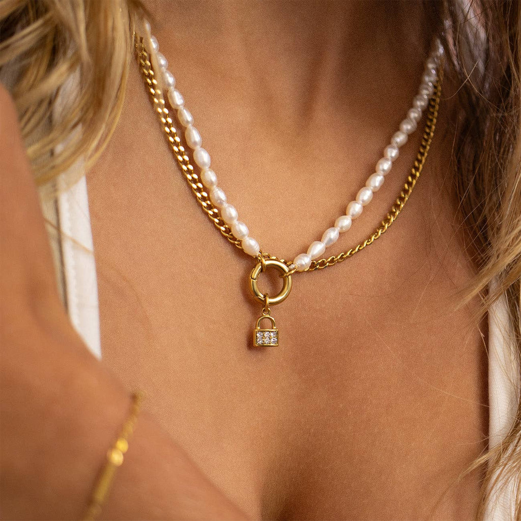 Dainty Padlock Charm - C229