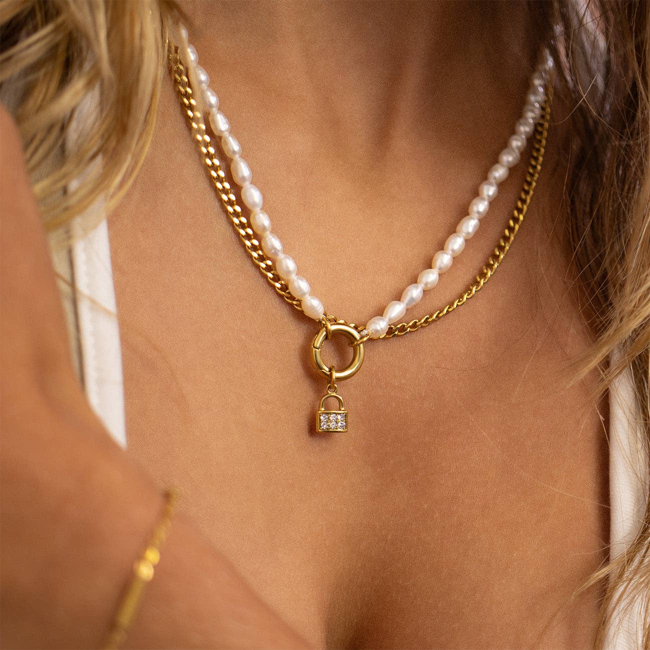 Dainty Padlock Charm - C229