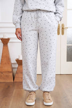 Allover Star Print Shift Hoodie & Sweatpants Set