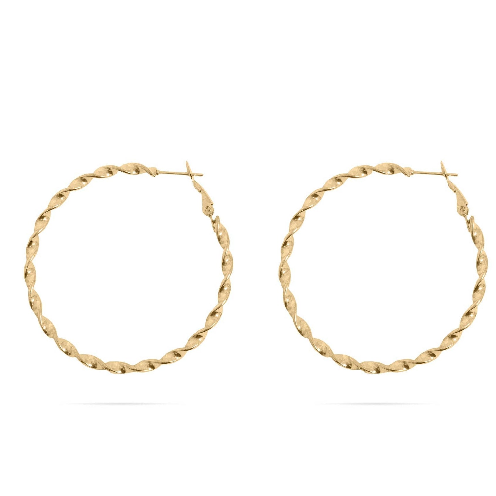 Twist Hoop Earrings 50 mm : EE7