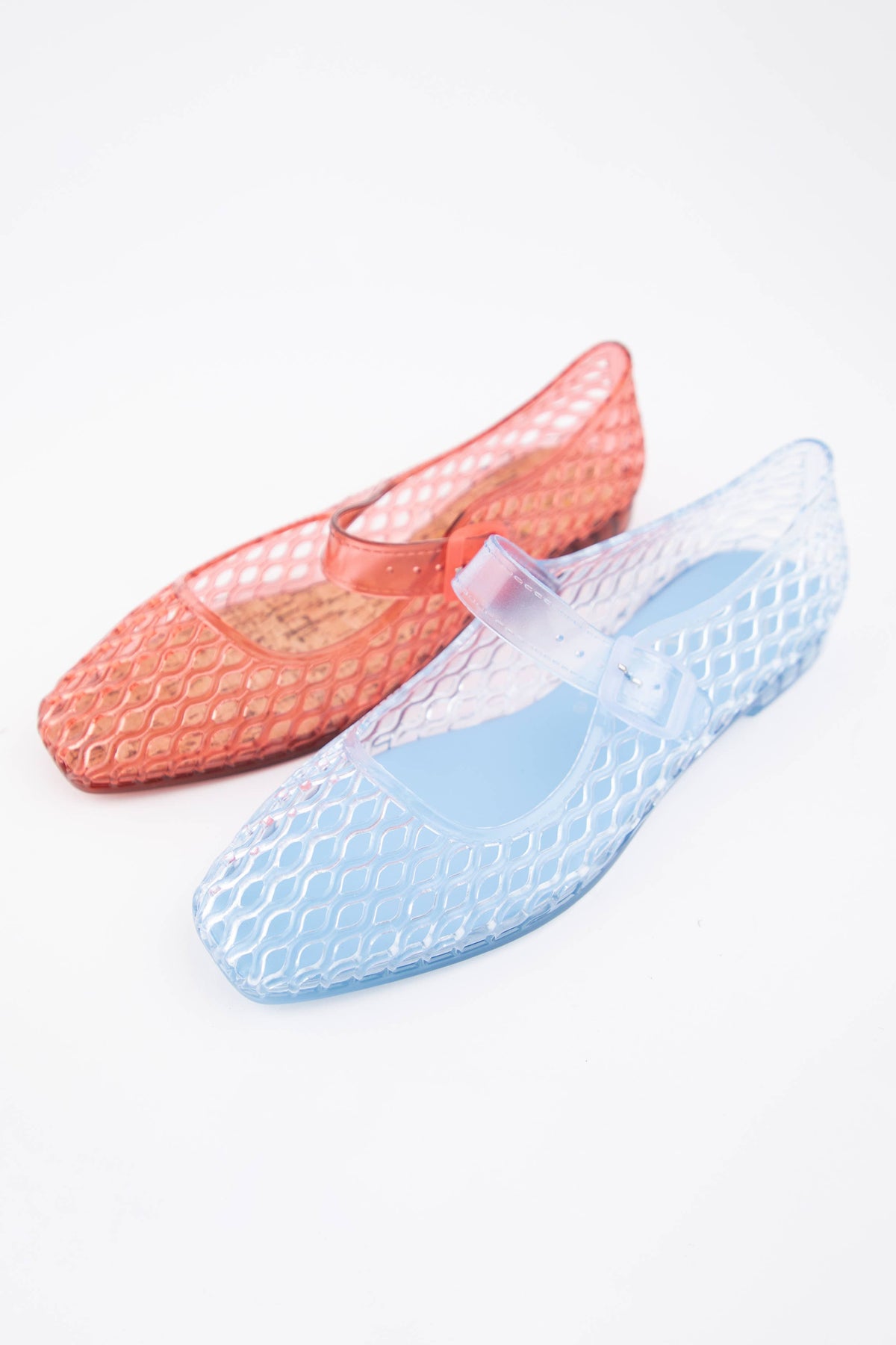 LISA Woven Jelly Mary Jane Flats: CAMEL