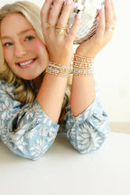 June Fluted in Silver with Gold: Standard 6.75 inch