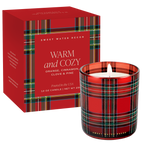 Warm and Cozy 12 oz Boxed Soy Candle - Christmas Gifts
