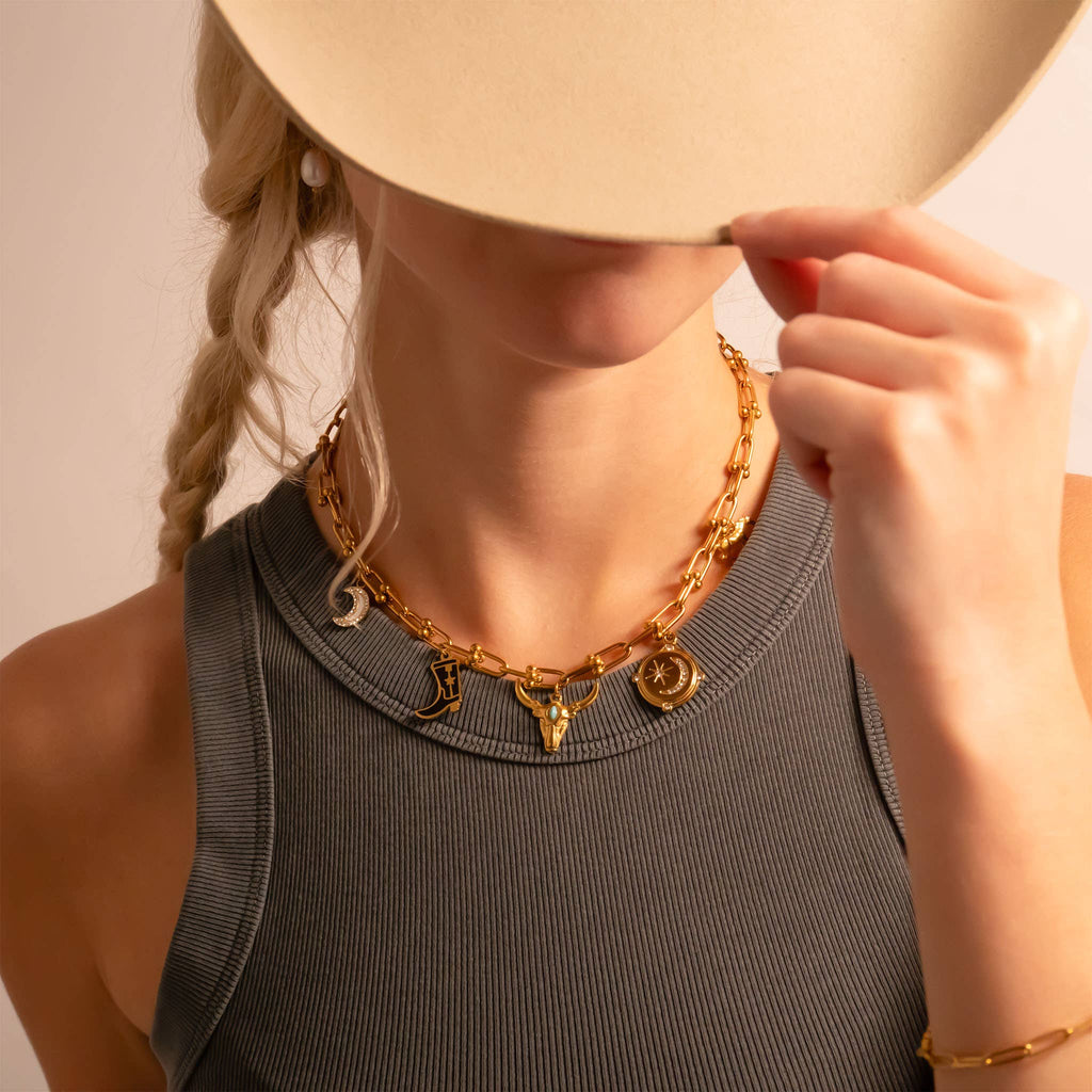 Turquoise Longhorn Charm - C197