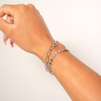 Silver Sunburst Chain Bracelet - S177
