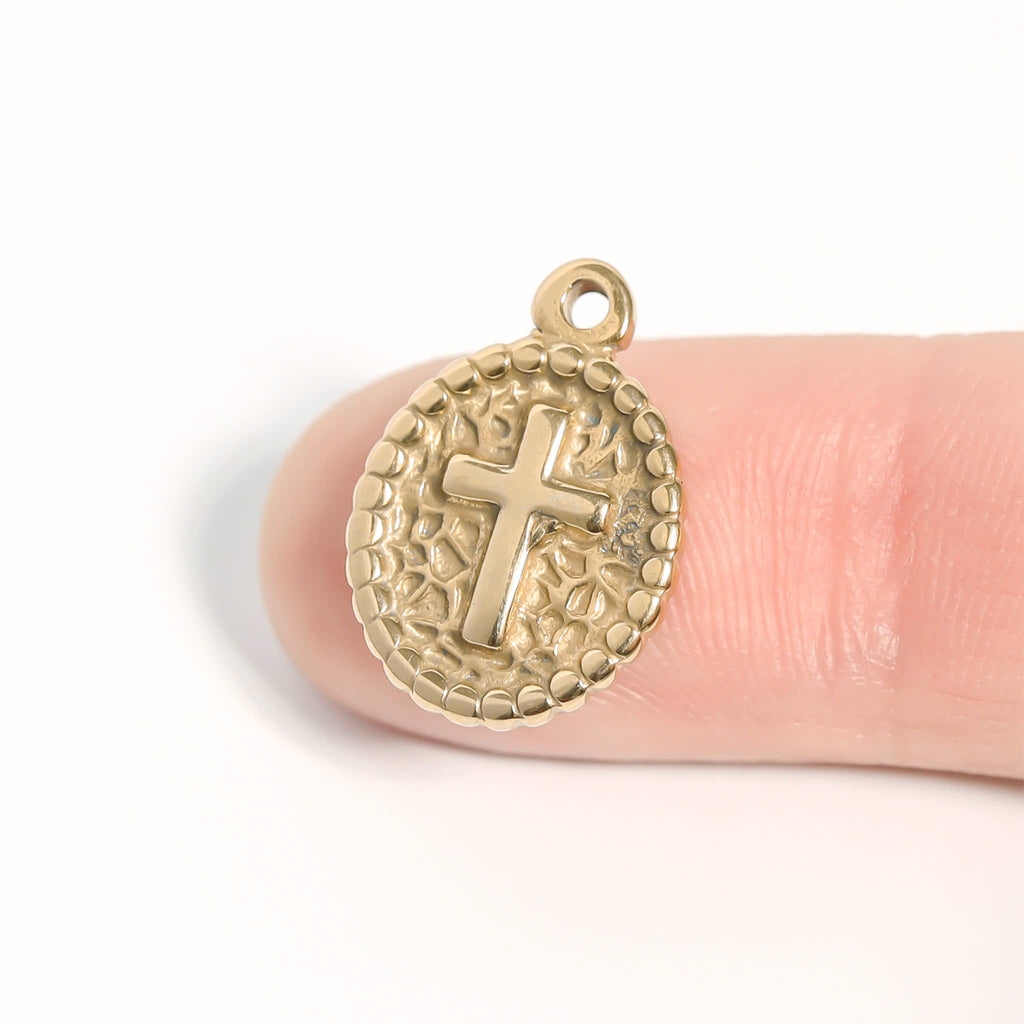 Radiant Cross Charm - C132