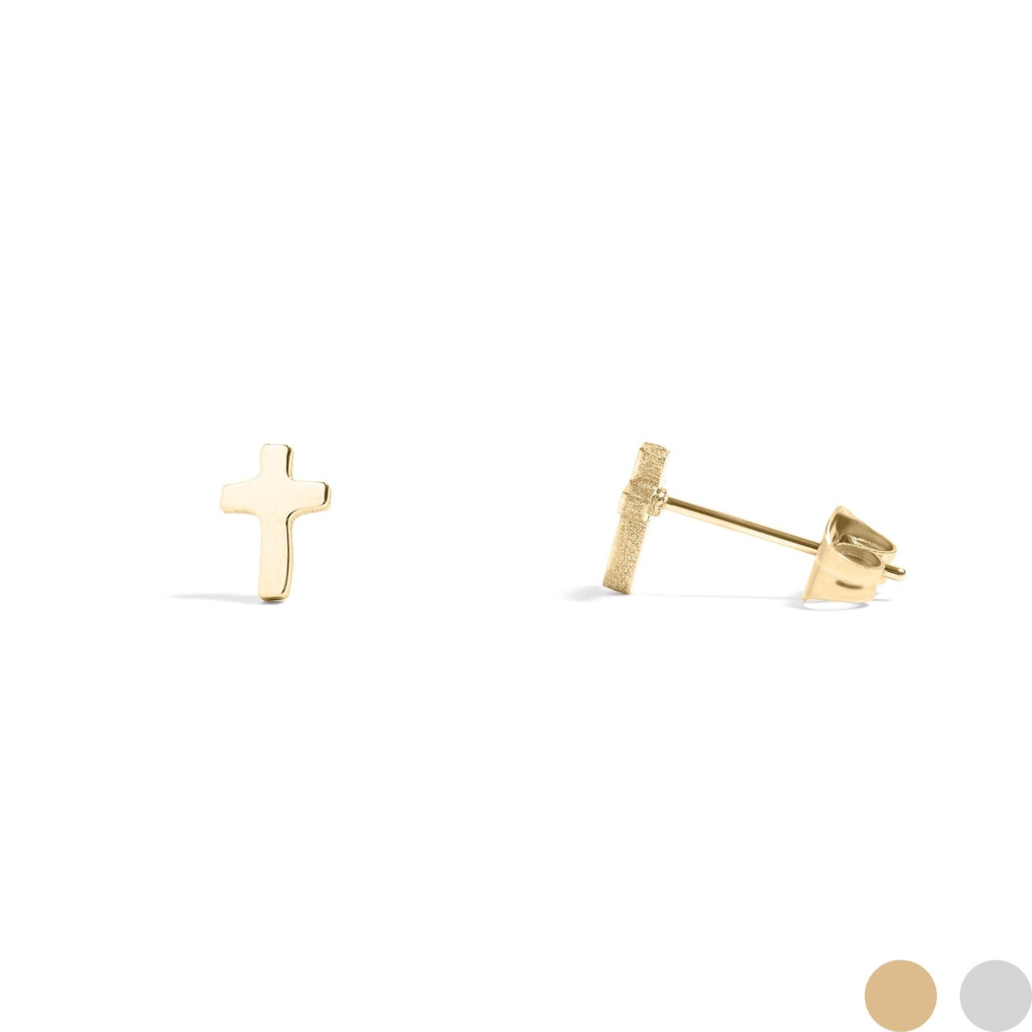 Mini Cross Stud Earrings - E57