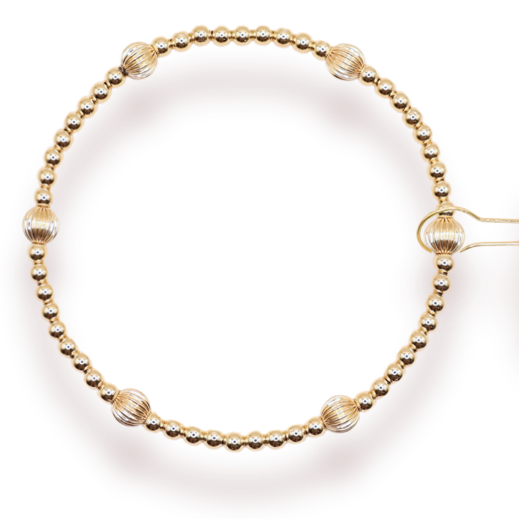 Claire Fluted Gold Bracelet - S116
