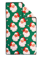 Santa Clause: Double-Sided Hand Towel: Green / Hand Towel (17 in x 27 in)
