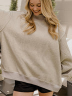 OSU Pokes Tall Boy Gray Reversible Mock Neck Sweatshirt
