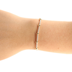 Lively Bracelet in Silver with Gold: Standard 6.75 inch