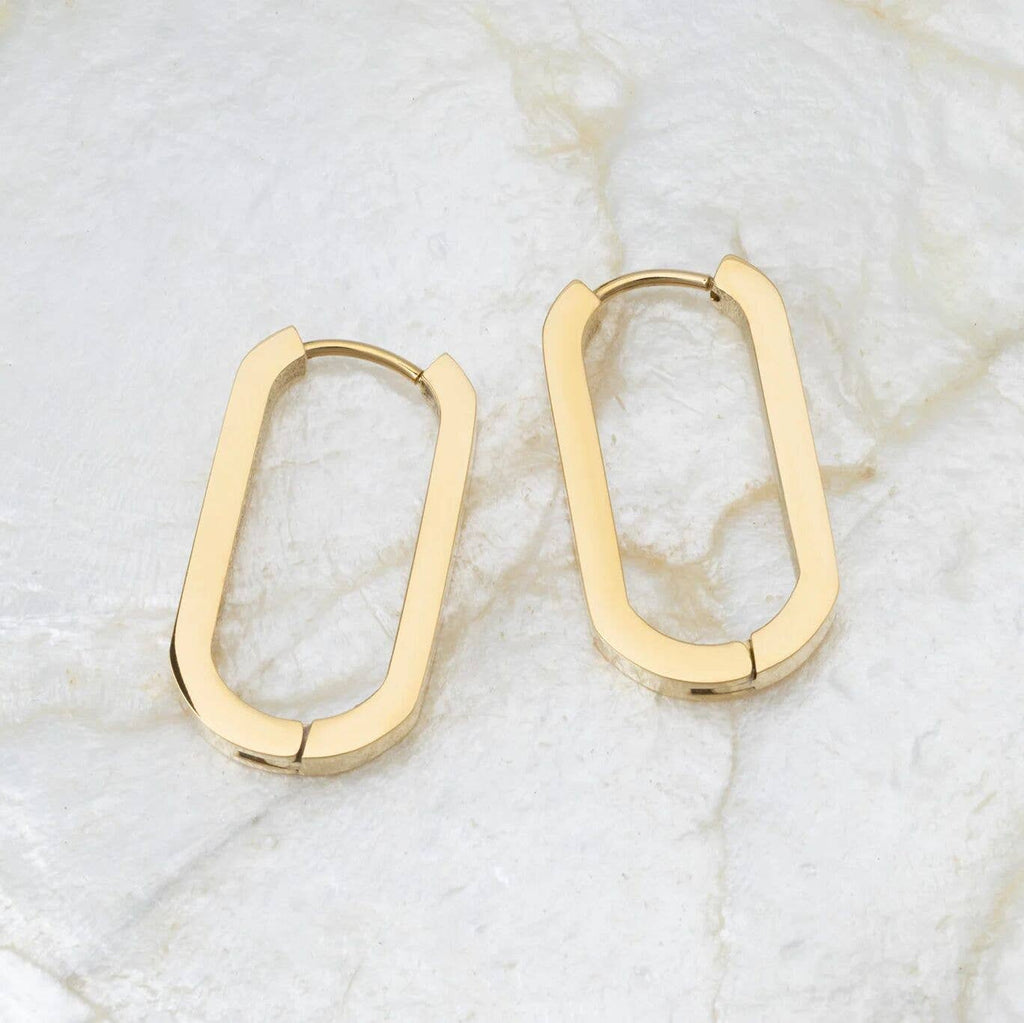 Oval Huggie Earrings - E109