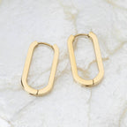Oval Huggie Earrings - E109