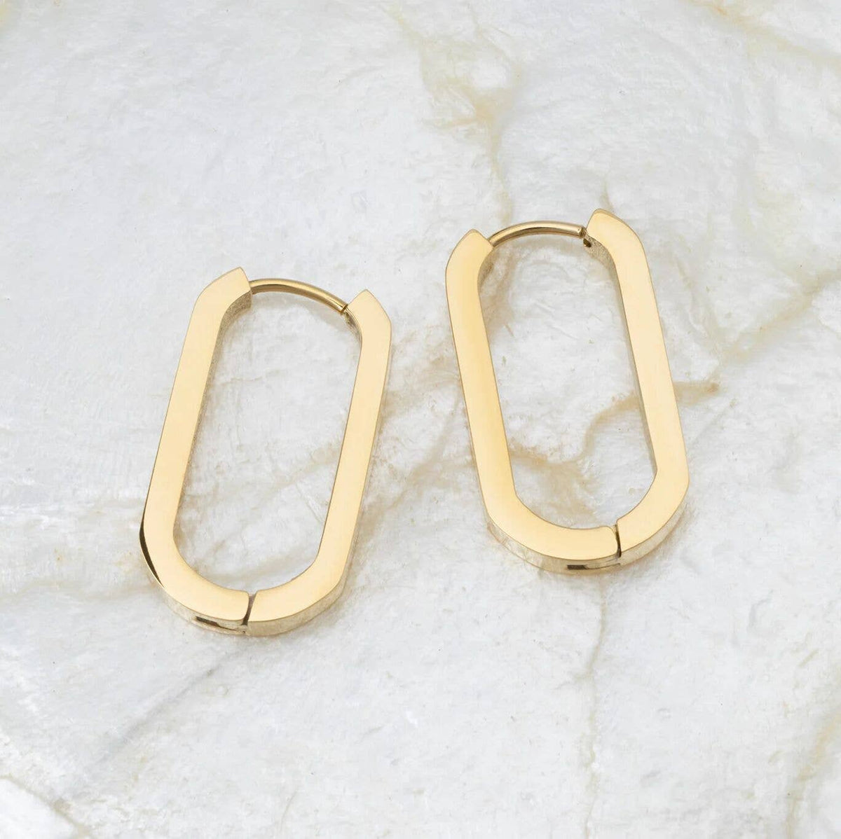 Oval Huggie Earrings - E109