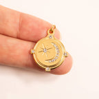 Moon And Star Charm - C161