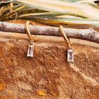 Diamond Charm Huggies Hoop Earrings - E22