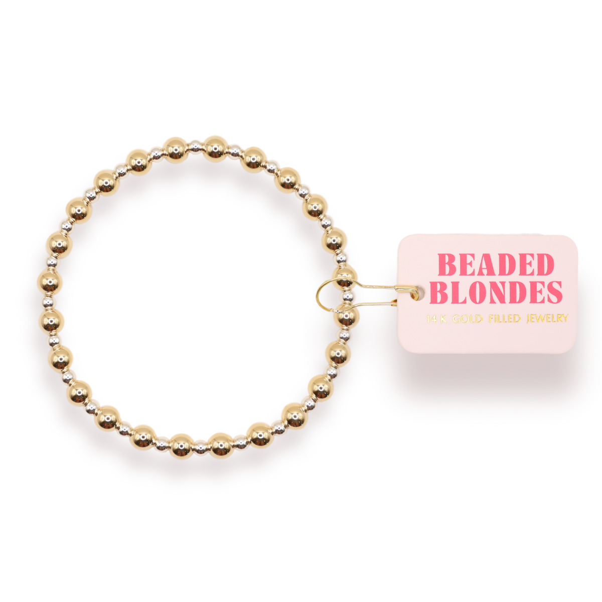 Katy Bracelet in Gold with Silver: Standard 6.75 inch
