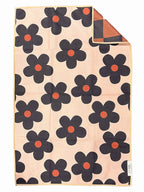Bobbie: Reversible Hand Towel: Black/Brown/Cream / 19x29 in / Hand Towel