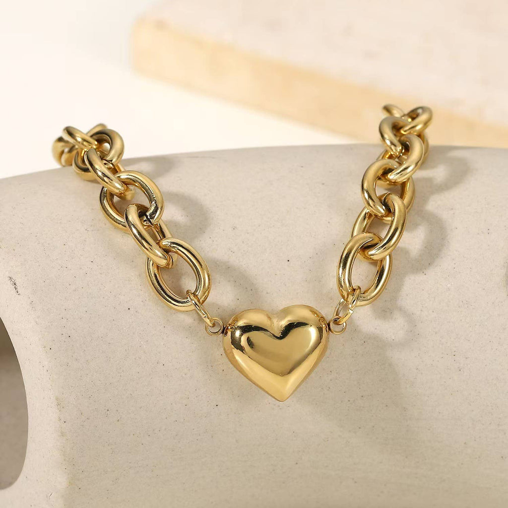 Chunky Heart Necklace - N137