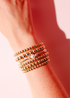 Serena Pearl Bracelet in Gold with Silver: Standard 6.75 inch