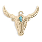 Turquoise Longhorn Charm - C197