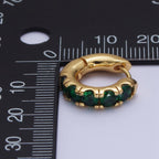 Coastal Emerald Hoop Earrings - E11