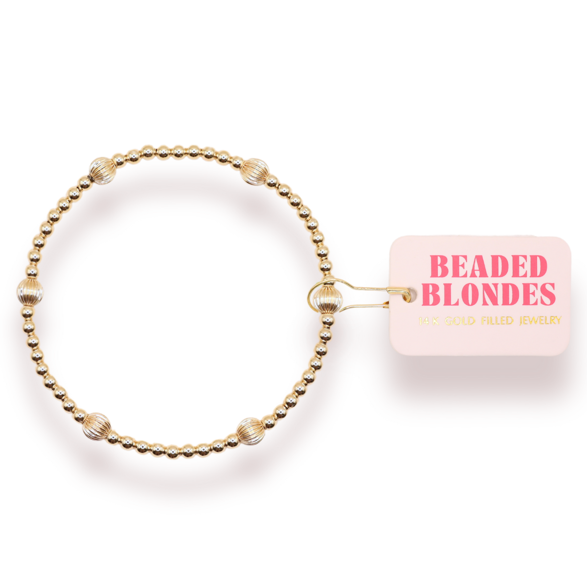 Claire Fluted Bracelet in Gold: Standard 6.75 inch