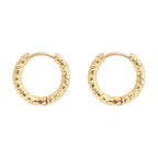 Radiant Texture Huggies Hoop Earrings - E18