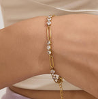 Rhinestone Chain Bracelet: S125