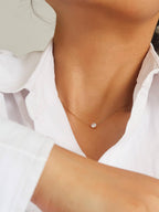 Petite Round CZ Necklace: N139