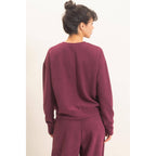 Waffle Knit Crew SET : ALPACA